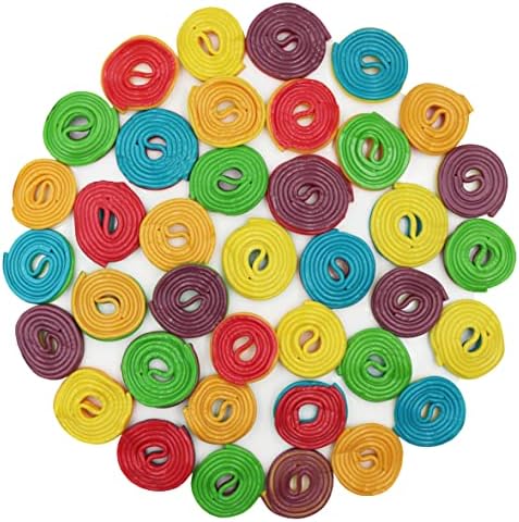 FirstChoiceCandy Licorice Wheels Gummy Candy (Two Faced Rainbow, 2 Pound)