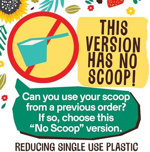 EarthChimp Organic Vegan Protein Powder - with Probiotics - Non GMO, Dairy Free, Non Whey, Plant Based Protein Powder for Women and Men, Gluten Free - 26 Servings 32 Oz (Vanilla) No Scoop