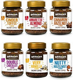 Beanies Flavoured Coffee 6x50g jars - Vanilla, Amaretto, Chocolate, Hazelnut, Cinnamon, Toffee,