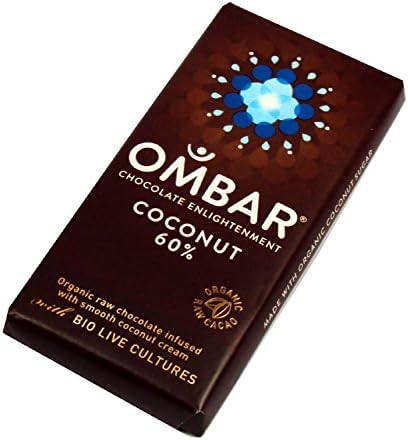 Ombar 60% Coconut Raw Chocolate Bar 35g - Pack of 6
