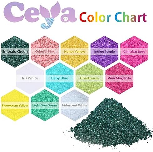 Ceya Ultra Fine Glitter Powder，3.5oz/ 100g Honey Yellow Craft Glitter Powder Mixed Fine Iridescent Nail Sequins Flakes for Epoxy Resin, DIY Crafts Tumblers Painting, Scrapbooking, Christmas Decor