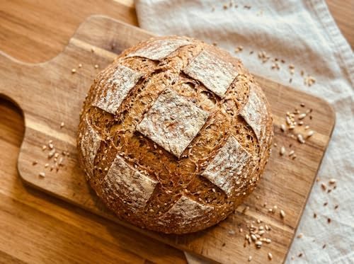 Molibake 8 Grain Bread Mix - All-Natural Multigrain Baking Mix for Bread Machine and Oven - 15 oz - Multigrain Grain Mix for with Flax, Millet & Rye - Easy-to-Use Breads Maker Mix for Homemade Baking