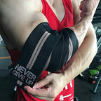 HYFAN Professional Elbow Wraps Elastic Straps Brace Support Protector for Weightlifting Workout Bodybuilding Gym Fitness