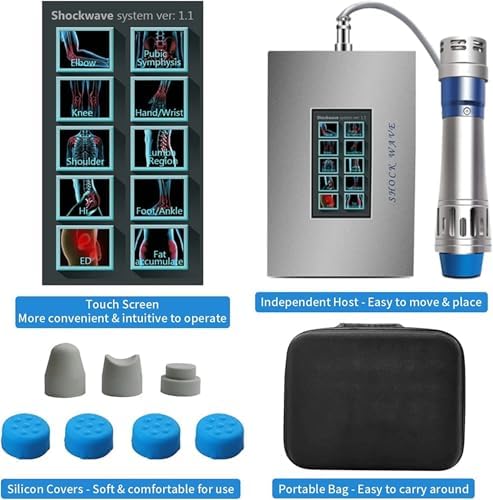 Extracorporeal Shockwave Therapy Machine for Deep Tissue Pain Relief Shock Wave Device with 7 Massage Heads for Plantar Fasciitis,Sports Injuries Non-Invasive Focused Shockwave Machine