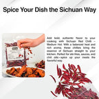 Natruen Whole Dry Szechuan Chinese Red Chili Pods 4 Oz (Medium Hot), Spicy Sichuan Dried Red Hot Chilies for Chili Oil, Paste, and Sauce