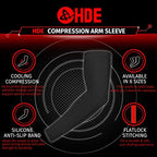 HDE Arm Sleeves for Men Women, Compression Sleeve Arm UV Protection Basketball Baseball Football (Pair)