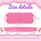 Exfoliating Back Scrubber with Handles for Shower for Women Exfoliating Back Cloth Body Extended Length Scrubber Towel Nylon Stretchable Pull Strap Wash Cloth for Bath Body 2 Pack