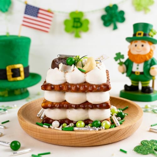 St. Patricks Day Sprinkles for Cake Decorating Edible, Cupcake Toppers, Ice Cream Topping, Mixed Jimmies Ideal for Spring theme Parties and Dessert