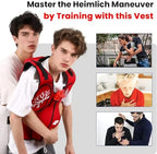 Anti Choking Obstruction Trainer Vest with Back Slap, Heimlik Practice Training Vest Education for Nurse & Student, First Aid Education Teaching Accessories