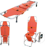 Aimery Emergency Rescue Stair Stretcher，Aluminum Folding Chair Stretcher，Stair Chair，Evacuation Chair，Ambulance Stretcher，Ambulance Firefighter Evacuation，Easy to Transfer On The Ground