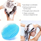 2 Pack Hair Scalp Massager Shampoo Brush Shower Head Scrubber Cleanser Massage Comb for Hair Growth Ease Dandruff Removal and Head Relaxation for Women and Men or Pets (Blue)