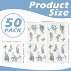 RUSPEPA 50 Pcs Easter Bunny Napkin Paper, 3 Ply Rabbit and Carrot Design Disposable Cocktail Napkins for Easter Party, Baby Shower, Spring Picnic, Birthday, Farm Theme Table Decor, 5 x 5 Inch