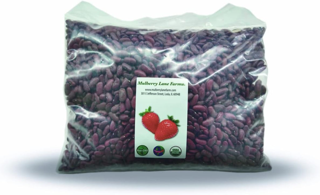 Kidney Beans, Dark Red, 5 Pounds Dried, USDA Certified Organic, Non-GMO Bulk, Product of USA, Mulberry Lane Farms