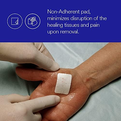 3M™ Tegaderm™ +Pad Film Dressing, 3586, 3 1/2 in x 4 in, Pad Size 1-3/4 in x 2-3/8 in, 25 Each/Carton, 4 Carton/Case