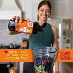 Date Lady Organic Date Syrup 18 oz Squeeze Bottle | Vegan, Paleo, Gluten-free & Kosher | Sugar Substitute | More Nutrition Than Maple Syrup or Honey