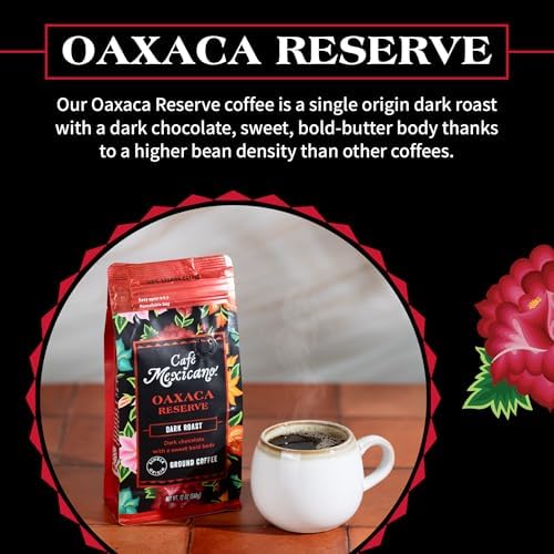 Café Mexicano - Oaxaca Reserve Ground Coffee - Specialty Arabica Coffee Sourced from Mexico - 12 oz. Bag