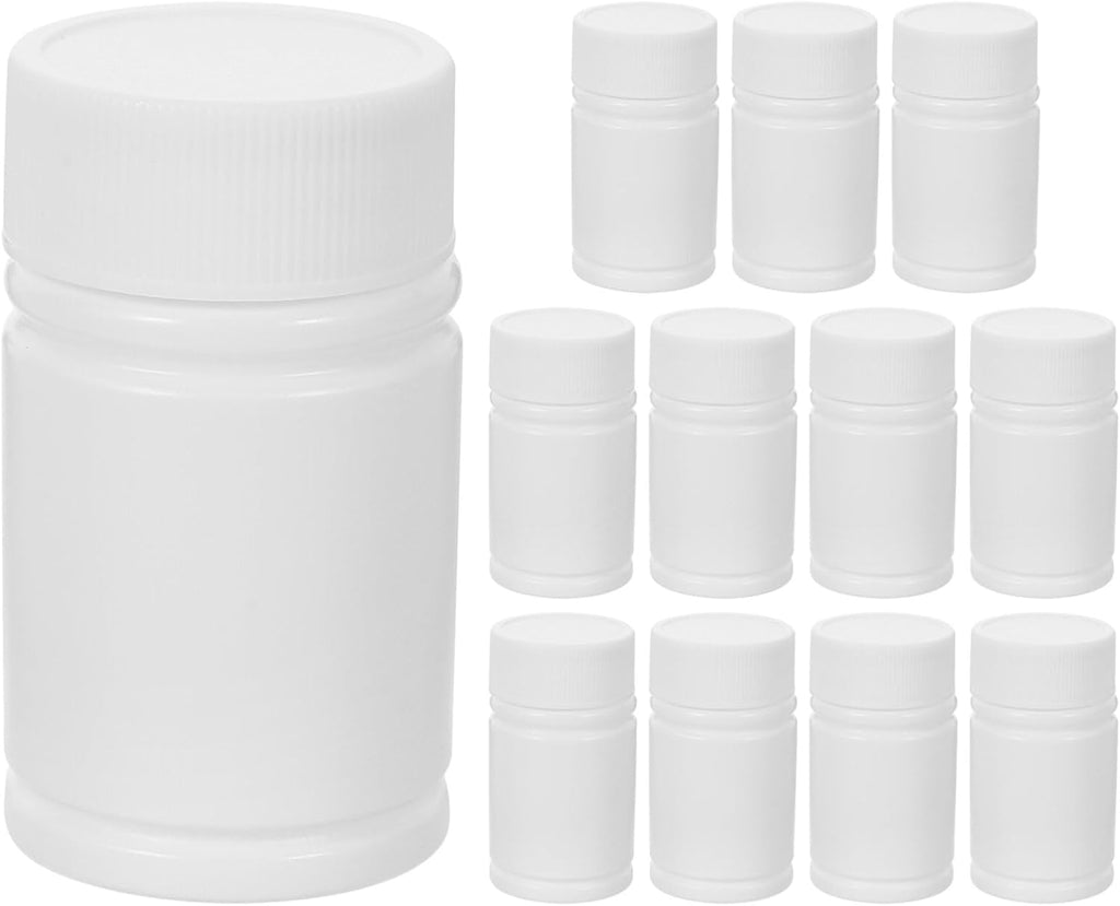 iplusmile 12pcs Hdpe Empty Pill Bottles with Caps Lightweight Medicine Container for Travel for Storing Capsules Pills Cosmetics Versatile Sample Bottles Go Use