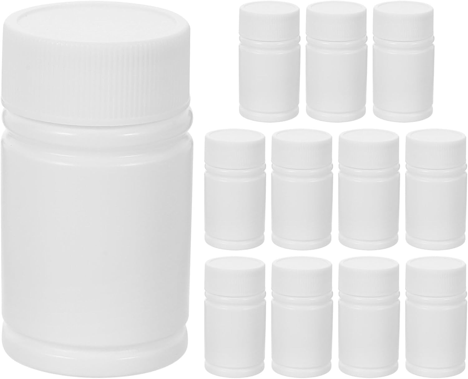 iplusmile 12pcs Hdpe Empty Pill Bottles with Caps Lightweight Medicine Container for Travel for Storing Capsules Pills Cosmetics Versatile Sample Bottles Go Use