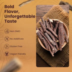 Licorice (Mulethi) Root Sticks, Glycyrrhiza glabra, Yashimadhu Dried Root Sticks, Natural SPICES (LIQUORICE WHOLE, 3.5oz (100g))