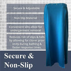 Dignity Bath & Spa Bathing Cover Up for Elderly, Senior & Disabled Men | Provides Privacy & Helps Caregivers with Bathing | Secure & Adjustable | Lightweight, Quick Drying & Non Slip (Men's S/M)