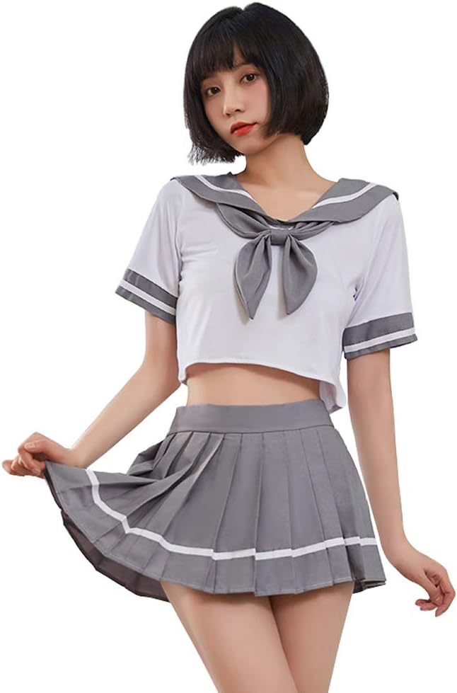 SINMIUANIME Sexy Lingerie Female JK Uniform Cosplay Lingerie Japanese Sailor Soft Cute Student Suit