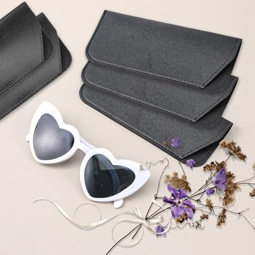 30Pcs Soft Glasses Case, Leather Eye Glass Case Glasses Pouch for Women Men Travelling Reading