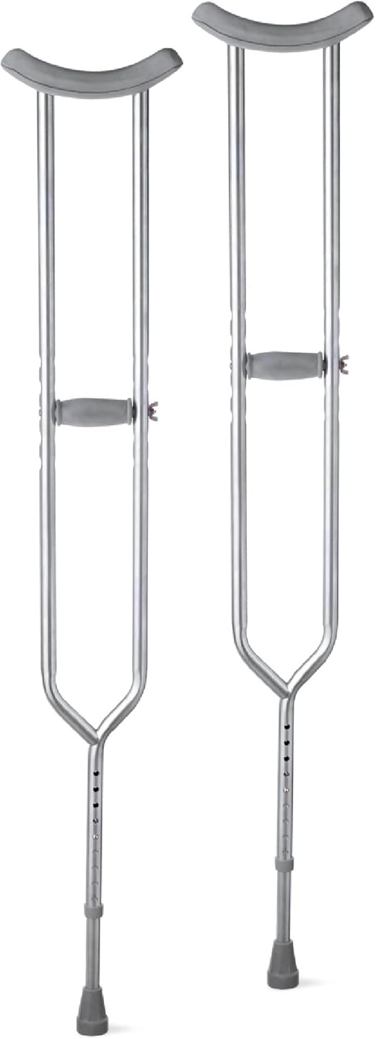 Medline Heavy Duty Adult Bariatric Crutches, 650 lbs Capacity