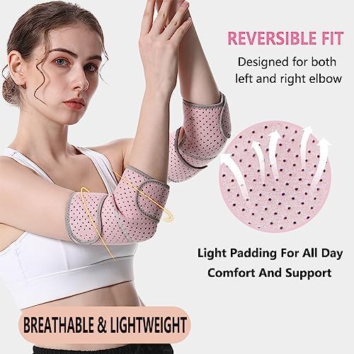 ‌CINLITEK Adjustable Elbow Brace for Men & Women - Instant Pain Relief for Tennis Elbow, Golfer’s Elbow, Tendonitis & Arthritis - Advanced Support for Weightlifting, Gym, Sports Injury Recovery & Daily Use