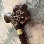 Walking Stick, Wooden Cane Wenge Faucet Crutches Seniors Non Slip Cane Walking Stick for The Elderly powerfully