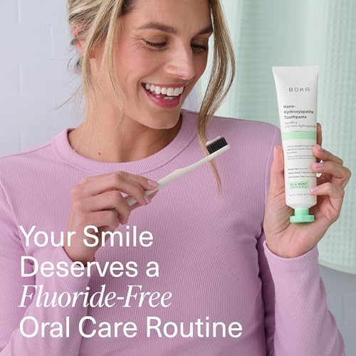 Boka Fluoride Free Toothpaste, Nano Hydroxyapatite Toothpaste, Appropriate for Sensitive Teeth - for Adult Oral Care - Ela Mint Flavor, 4 Fl Oz 1Pk US Manufactured