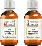 Greenwood Essential Pure Parsley Seed Essential Oil (Petroselinum crispum) Steam Distilled (Pack of Two) 15ml X 2 (1 oz)