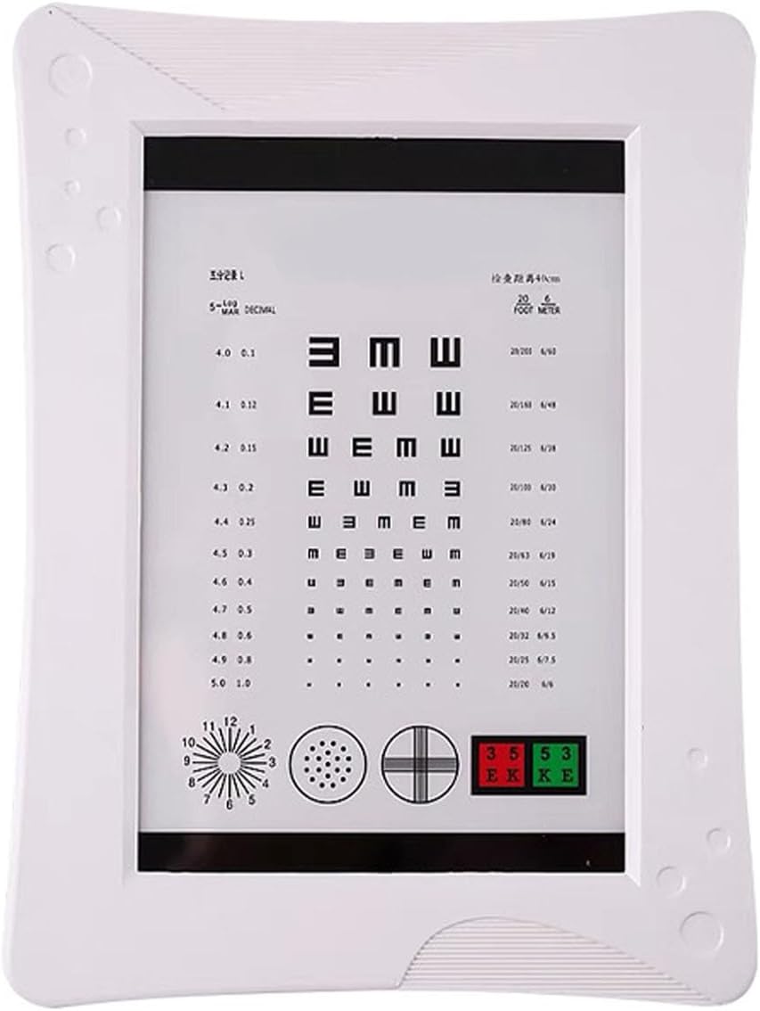 LED Eye Chart Light Box with Astigmatism Vision Marker Standard Logarithmic Vision Eye Vision Chart for Home Optical Shop