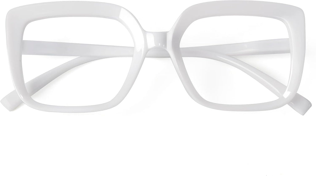 Eyekepper Reading Glasses for Women Large Frame Readers Eyeglasses Oversize - White +2.50
