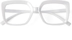 Eyekepper Reading Glasses for Women Large Frame Readers Eyeglasses Oversize - White +2.50