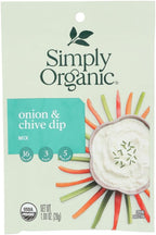 Simply Organic Onion & Chive Dip Mix, Certified Organic | 1 oz | Pack of 3
