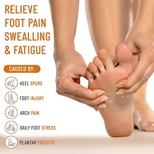 Copper Arch Support for Plantar Fasciitis. 2 Half Socks/Sleeve Compression Brace for Women and Men. Orthotics Feet Pain Aid Fit for Flat/High/Fallen Arches, Foot Care (Copper)