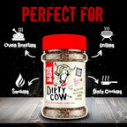 Angus & Oink | Dirty Cow Beef BBQ Rub | Bold Flavour for Brisket & Beef Ribs | Perfect for Low & Slow BBQ | Coffee-Infused Bark Maker | Gluten-Free | 220g