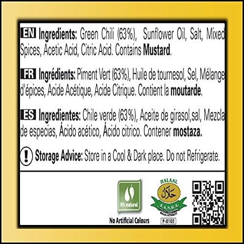 Shan Chili Pickle 35.27 oz (1000g) - Hot and Tangy Chilies Pickled in Oil - Rich Blends of Spices - Perfect Accompaniment to Everyday Meals - Suitable for Vegetarians - Airtight Pet Jar