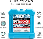 Cool Coolers by Fit + Fresh, XL Cooler Ice Block, Large and Powerful Ice Pack, Perfect for Insulated Cooler, Beach Bag, Backpack Cooler & Travel, 1PK, Blue