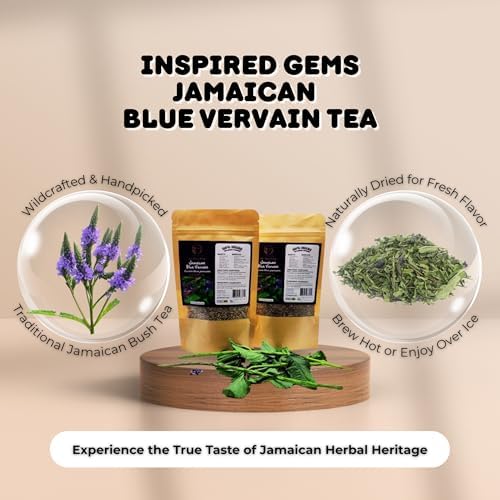 100% Jamaican Blue Vervain organic tea-2Pack-.handpicked in Jamaica- Blue Vervain herb, Jamaica Bush tea, Jamaican Herbs