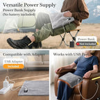 USB Heating Pad, 5V 3A Fast Heating with 3 Heat Settings & Auto Off, Travel Heating Pad for Neck, Shoulder, Back,Knee & Period Cramps. 12"x16" Fleece Heated Pad with USB-A to USB-C Cable, Grey
