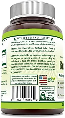 Herbal Secrets Bromelain Supplement 500 Mg Tablets Supplement | Non-GMO | Gluten Free | Made in USA (120 Count)