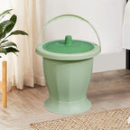 Urinal Night Urinal Jug, Spittoon Chamber Bucket and Ring Toilet Brush, Bedpan with Lid Handle Chamber Pot for Women Men, Green