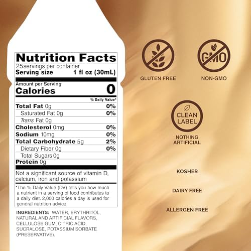 Monin - Sugar Free Vanilla Syrup, Bold Vanilla Bean Flavor, Great for Coffee, Cocktails, & Lattes, Gluten-Free, Non-GMO (750 ml)