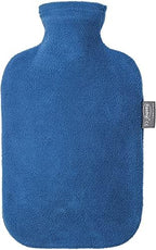 Blue Fleece Cover Hot Water Bottle by Fashy