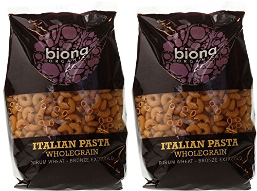 Biona Whole Macaroni Organic Bronze Extruded 500g-2 Pack