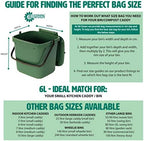 All-Green 6 Litre Compostable Kitchen Caddy Liners 6L Food Waste Bin Liners, 150 Bags
