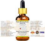 Greenwood Essential Pure Meadowfoam Seed Oil (Limnanthes alba) with Glass Dropper Cold Pressed 50ml (1.69 oz)