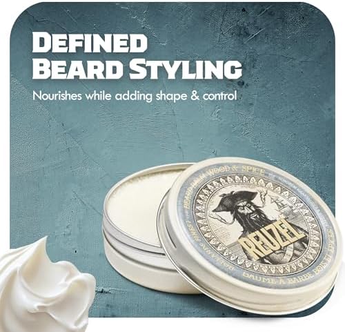 Reuzel Wood and Spice Beard Balm - All-In-One Treatment for a Fresh, Polished Beard - Conditioning, Sculpting, and Shaping Moisturizer with Shea Butter and Argan Oil - Woody Spice Fragrance