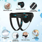 leeveel Hernia Belts for Men,Medical Hernia Guard Inguinal Truss for Single/Double,Sports Hernia Adjustable Waist Strap with 2 Removable Compression Pads (Large)